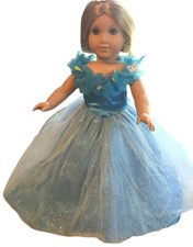 SALE! Cinderella Sparkle Princess Dress & Tiara fits 18" Popular Size Girl Doll