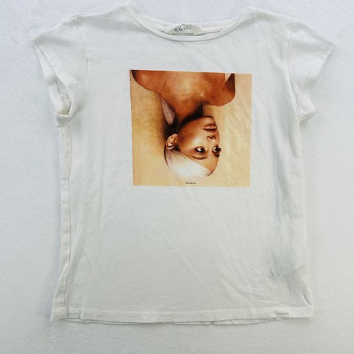 Ariana Grande Shirt Youth 12-14 White Band Concert Tour Music Sweetener Girls