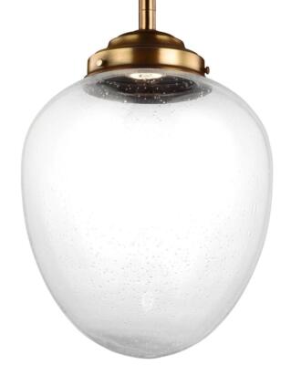 Feiss Alcott Integrated LED 12.5'' Pendant Ceiling Light, Aged Brass P1403AGB-LED