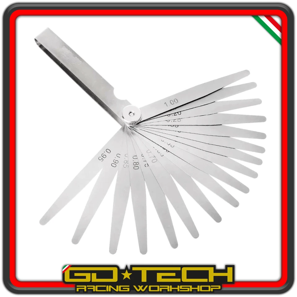 SPESSIMETRO 20 LAME VALVOLE MISURAZIONE SPESSORE 0.05-1.00 mm LAMINE IN ACCIAIO - Imagen 2 de 4
