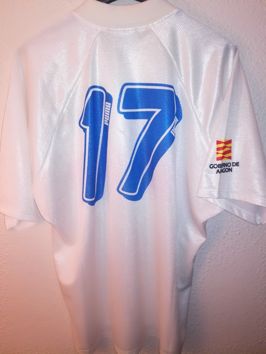 REAL ZARAGOZA 1994-1995 Cafu 17 Match Worn Pikolin camiseta shirt