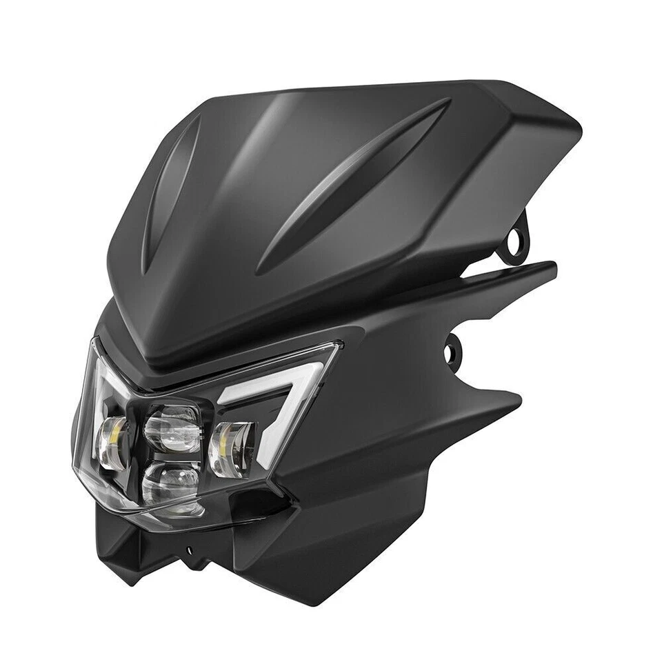 Faro LED con carenado negro para SUZUKI DRZ400 E/S/SM DR200S DR650SE Foto 3 de 4