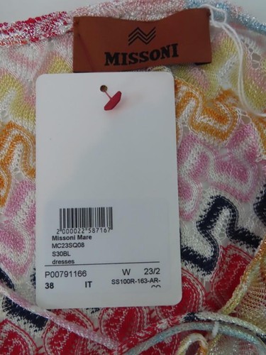 NWT Missoni Multicolor Print Short Sleeve Beach Cover Up Size 38/US 2 - Picture 2 of 14
