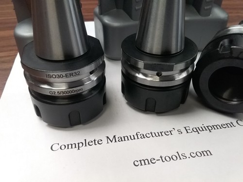 3pcs ISO30 ER32 Balanced Collet Chucks G2.5/30000RPM 50mm projec. #ISO30-ER32-50 - Picture 2 of 3