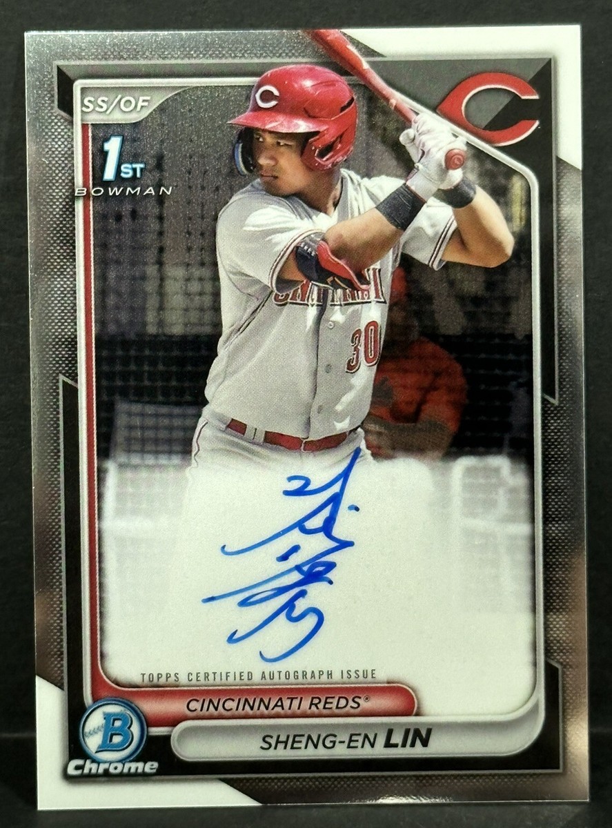 TOPPS 1ST Bowman 2024 Bowman Chrome Baseball Reds 1st Bowman Sheng-En Lin On