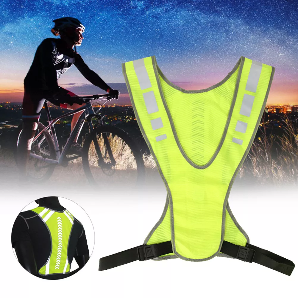 Reflective Vest Night Running Gear High Visibility Safety Vest w/LED