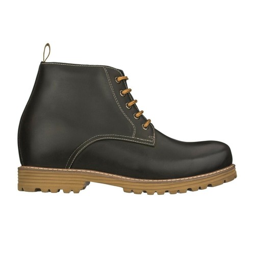 CALTO Men's Invisible 3.4" Height Increasing Elevator Plain Toe Classic Boots - Picture 2 of 21