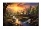 Steam Train Vintage Oil painting Picture Printed on canvas,Home vintage Decor
