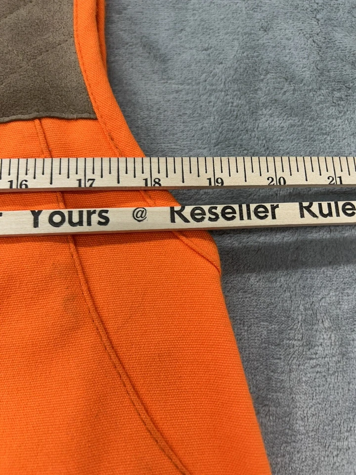 10X Parche de Cuero para el Hombro Naranja Chaleco de Tiro Bolsillos Cálido De Colección Talla Única Foto 4 de 4