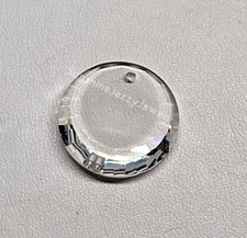 Swarovski Crystal Clear 17mm Disc/ Crescent Moon 6210 Pendant; Reflects Rainbows