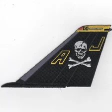 US NAVY VF-84 'JOLLY ROGERS' F-14 Tomcat Tailfin (Black/NO Text)
