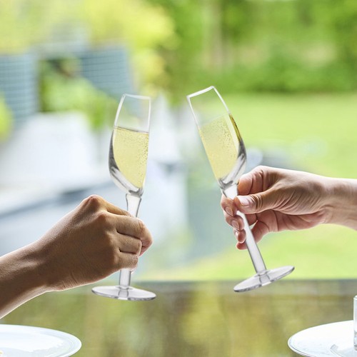 2X Crystal Glass Cup Flexible Half Red Wine Cups White Wine Glasses Long Stemmed - Picture 9 of 10