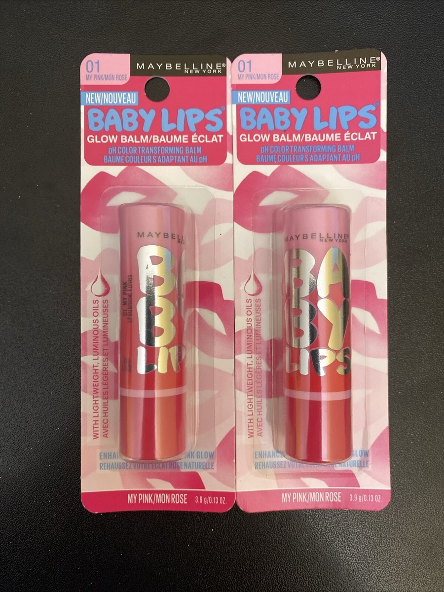 2* Maybelline Baby Lips Glow Balm #01 My Pink/Mon Rose | eBay