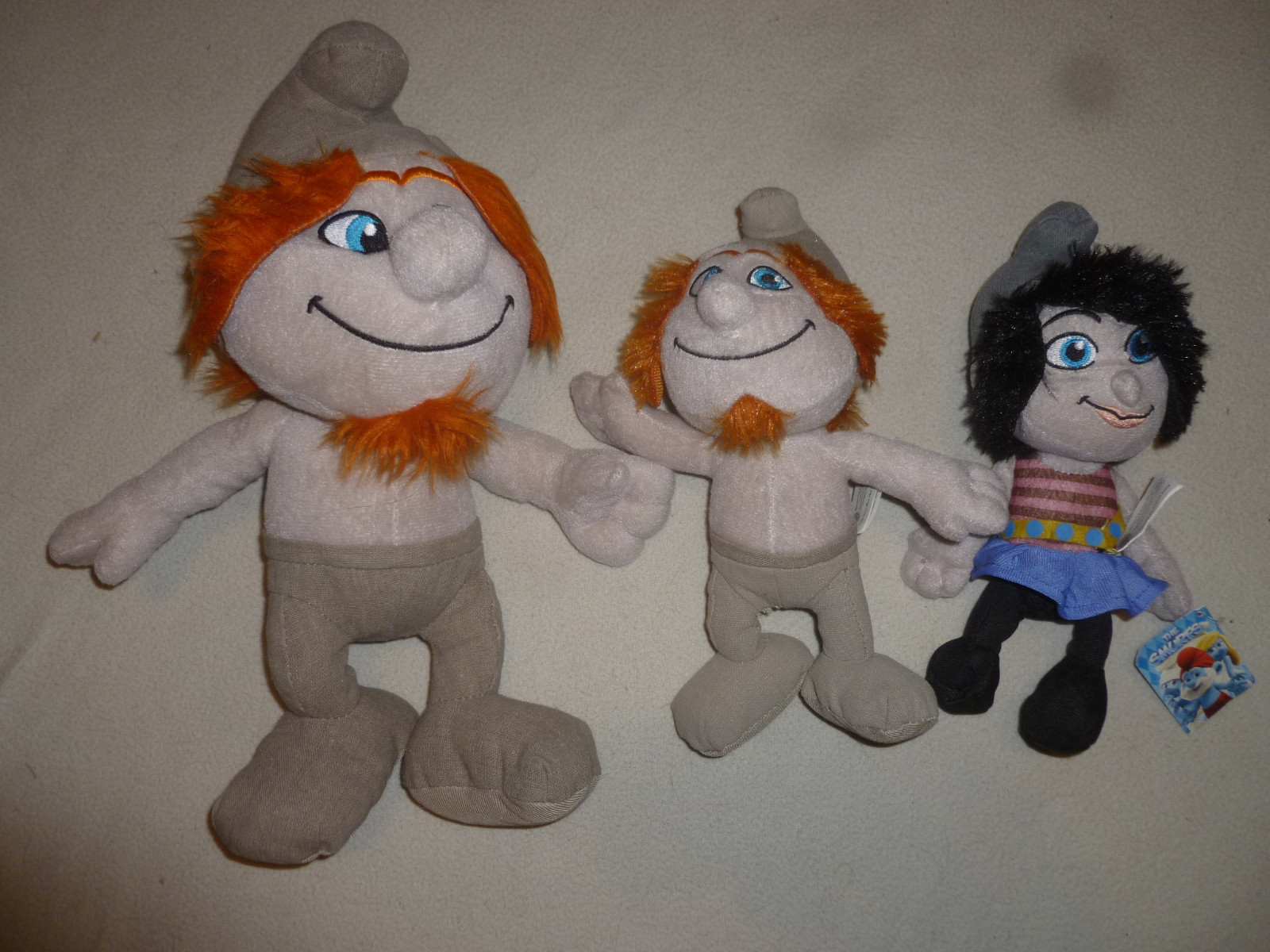 SMURF MOVIE PLUSH LOT HACKUS VEXY BEAN BAG STUFFED ANIMAL KELLYTOY PEYO ...
