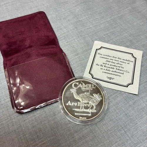 Joe Camel Cigarettes Collectible Coin 1 Troy Oz .999 Fine Silver Round