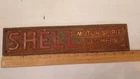 1946 cast iron shell gasoline sign advertising petroliana gas oil vintage pump