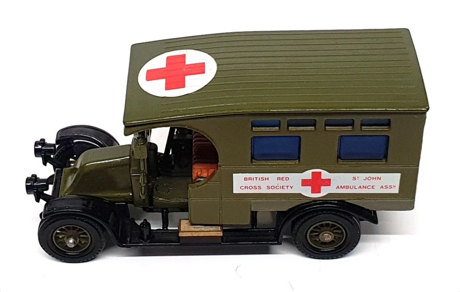 Литая модель скорой помощи Renault Y-25 - 1910 Matchbox Appx длиной 10 см - зеленая - Изображение 4 из 4