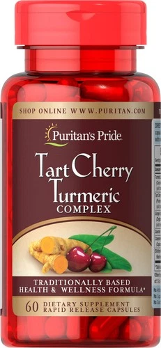 Puritan's Pride Cherry Turmeric Complex with Bioperine - 60 Capsules