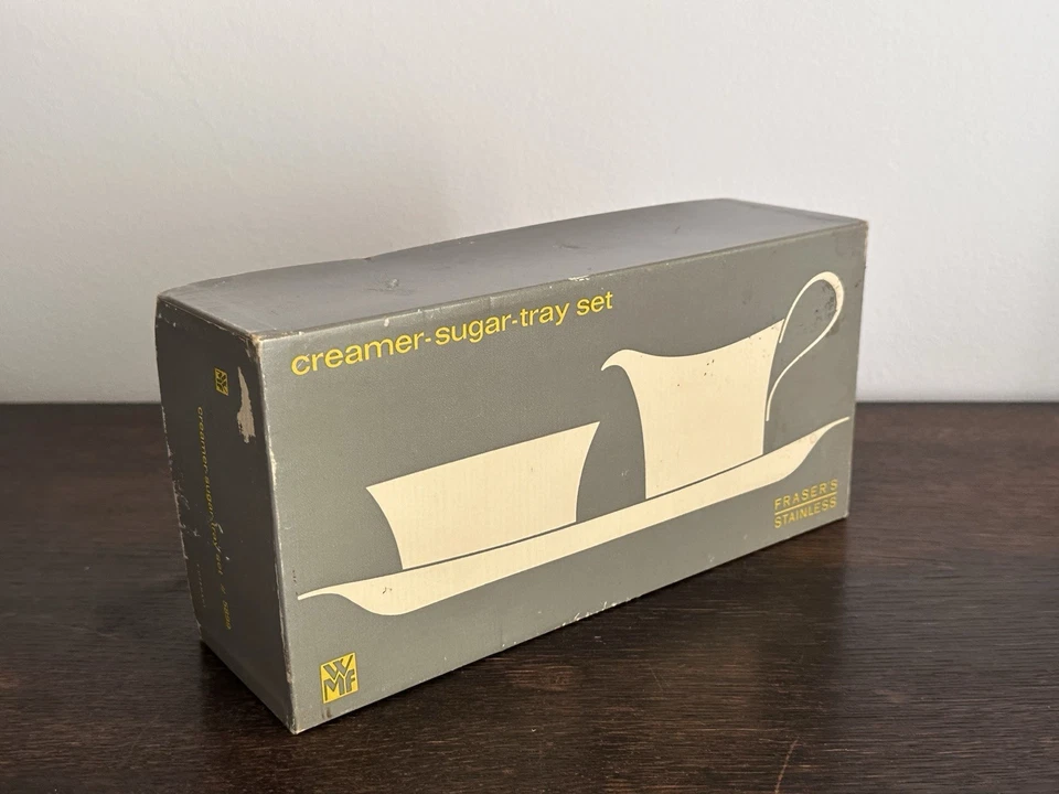 SF WMF seltenes Cromargan Sahneservice Zucker Sahne Fraser‘s Wagenfeld OVP - Bild 3 von 4