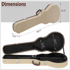 Ktaxon Portable Hard Cases Deluxe Wood Case for KLP Electric Guitars