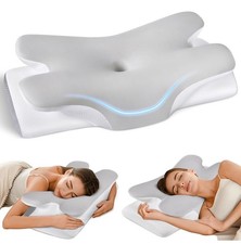 Cervical Neck Pillow for Pain Relief -Ergonomic Side Sleeper Pillow for Sleep...