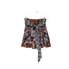 Anthropologie Multicolor Graphic Print Mini Skirt Set