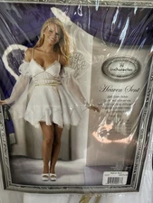 In Character Sexy Heaven Sent Angel Costume With Bonus Purse