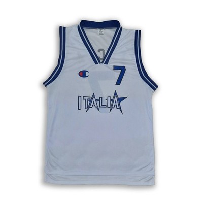 Gregor Fucka Italia Slowenien 7 Basketball Play Trikot weiß Retro Vintage