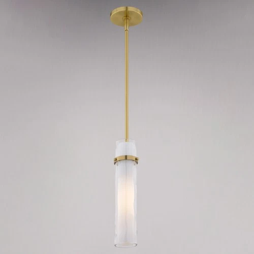 Vaxcel Lighting P0418 5"W Suspension Mini Pendant - Gold - Picture 2 of 11