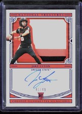 2020 National Treasures Jake Luton College Silhouettes Signatures Blue Auto /49