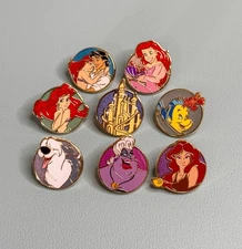Disney PALM Little Mermaid Micro Pin - FULL SET Of 8 Pins 💖- LE 300 New