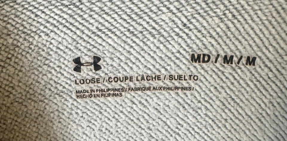 Толстовка с капюшоном Under Armour свободного покроя серая - средняя - Изображение 2 из 4