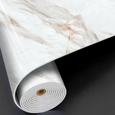 2.4mm Thick Marble Contact Paper for Countertop Peel and Stick Wallpaper for ...
