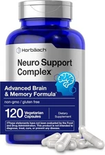 Brain Support Supplement | 120 Capsules | Memory, Focus, Clarity | by Horbaach