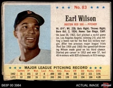 1963 Post Cereal #83 Earl Wilson Red Sox 1.5 - FAIR