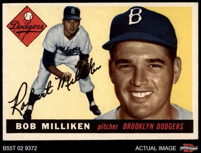 1955 Topps #111 Bob Milliken Dodgers 7 - NM