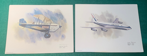 (20) Impresiones en acuarela United Airlines Collector Series Nixon Galloway años 70-80 - Imagen 5 de 13