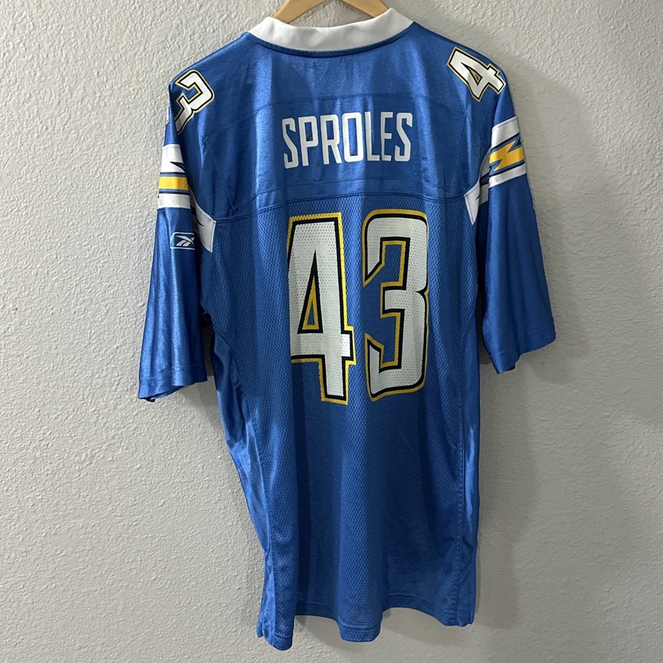 Camiseta Darren Sproles San Diego Chargers Reebok - Talla Grande - Azul Polvo Foto 2 de 4