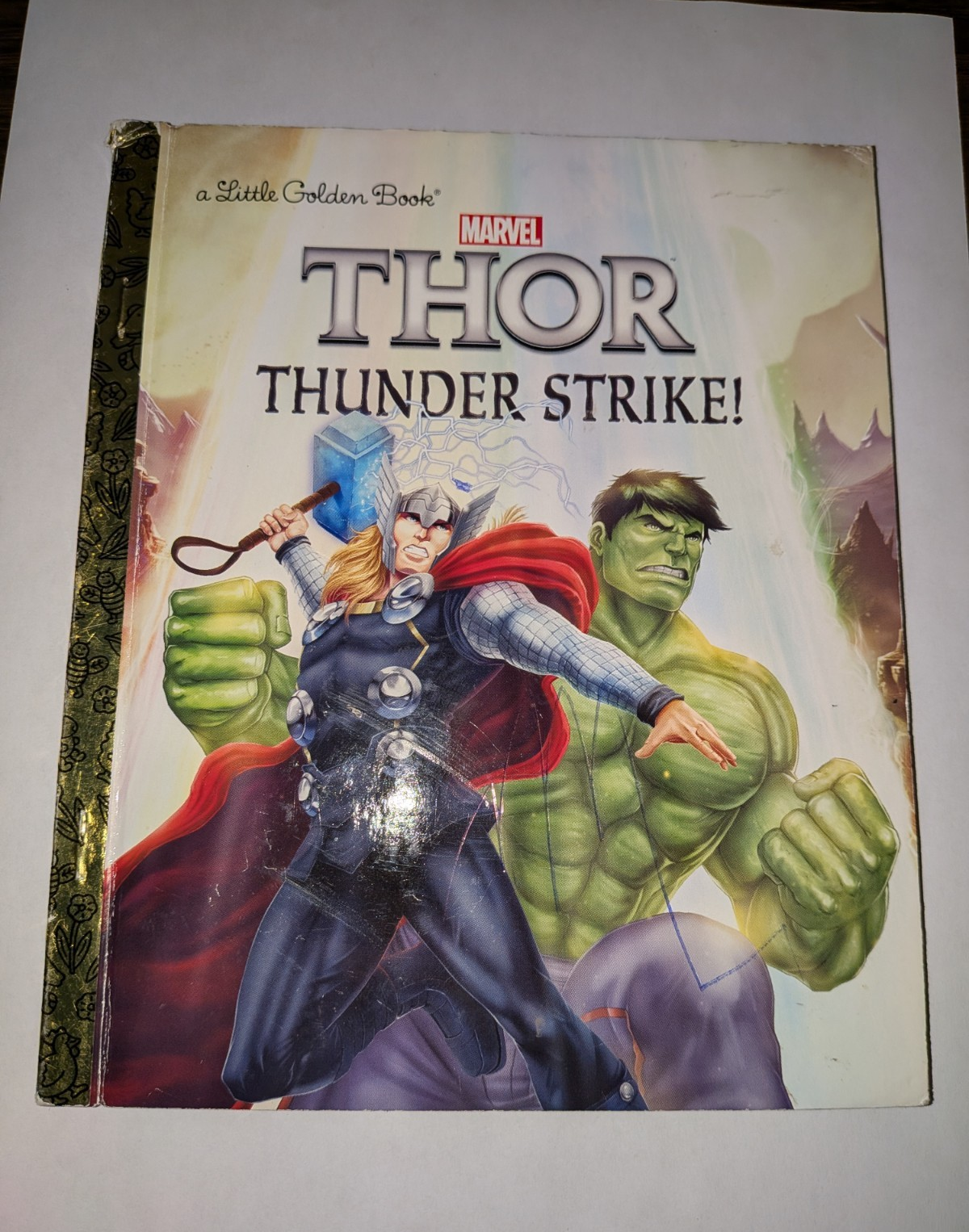 Marvel Thor Thunder Strike! Little Golden Book John Sazaklis 2017 HC