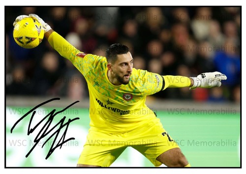 11064. Thomas Strakosha Signed Pictures (A4 Prints) Brentford Lazio Albania etc.