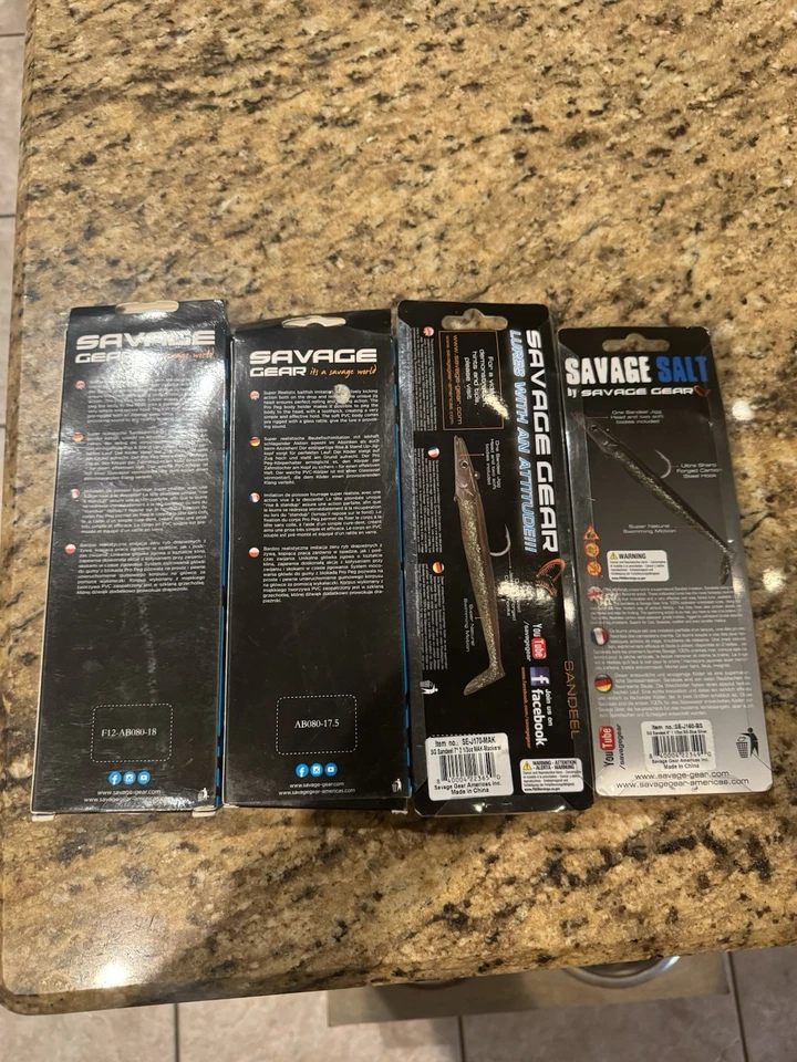 (Lote de 4) Colas de paletas Savage Gear Sandeel - Multicolores 6”, 7”, 8” y 9” Foto 2 de 4