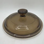 Vintage Pyrex Amber Glass 5.5" Round Lid Replacement P81C