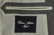 Cesare Attolini Olive Green Suit 40/50 - Image 4 of 4