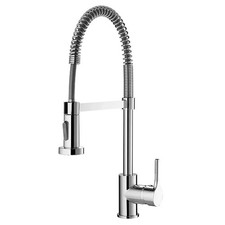 Chrome Pull-Out Kitchen Rinser Tap with Flexible Hose & Dual Wash Modes Slinky
