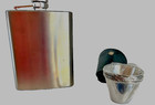 STAINLESS STEEL 7 oz. Flask and 4 Matching Shot Glasses (in case) - SET NEW — photo 6