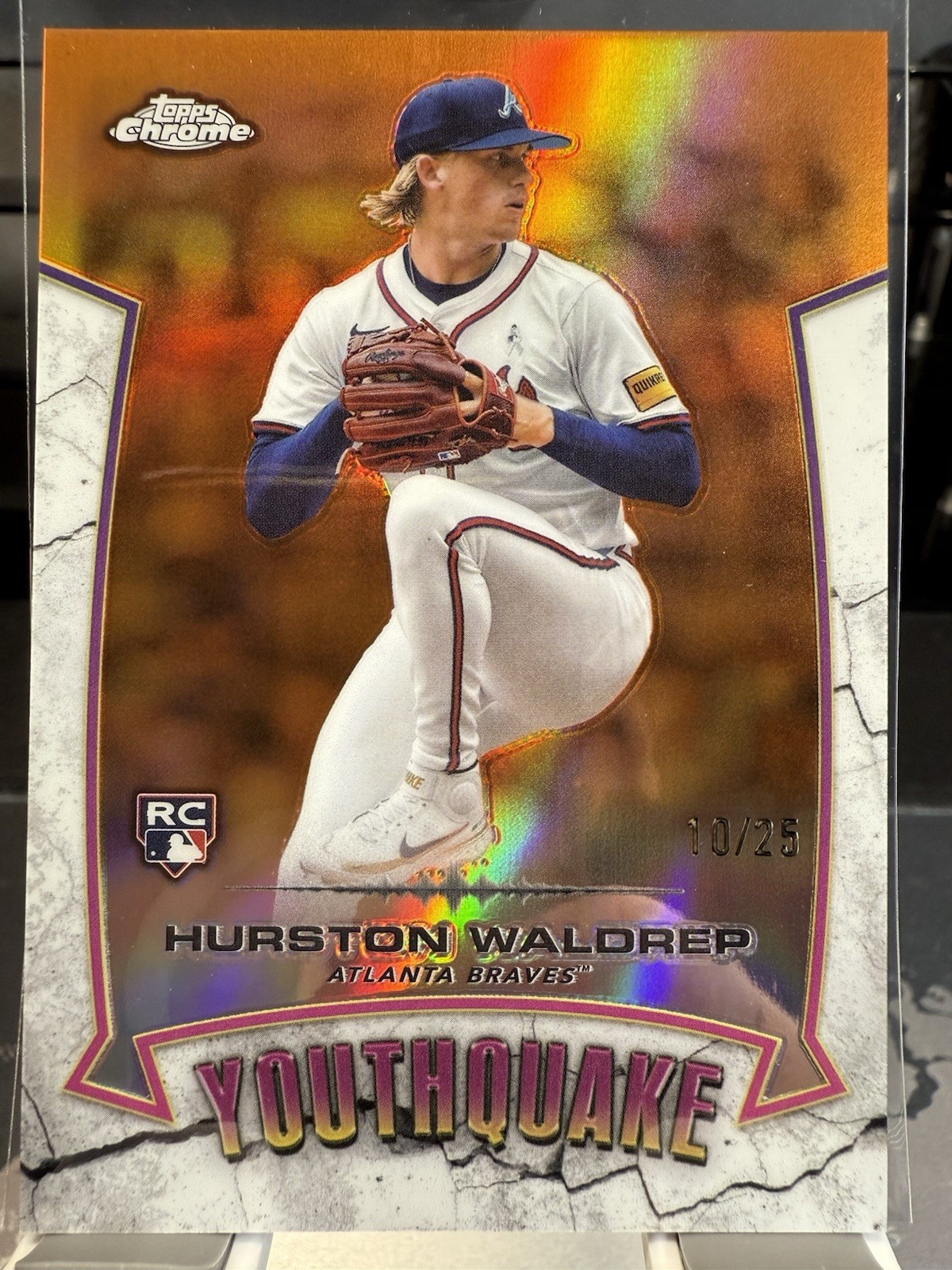 2025 Topps Chrome - Youthquake Hurston Waldrep Orange Refractor /25 (RC)