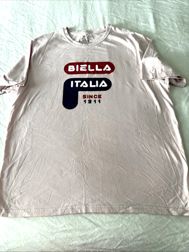Fila Mens XL Biella Italia 1911 Tee Short Sleeve T-Shirt Pink