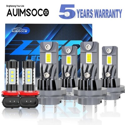 AUIMSOCO LED Headlight & Fog Light Bulb Kit – H7+H7+H11 – Fits Hyundai Santa Fe 2017-2019