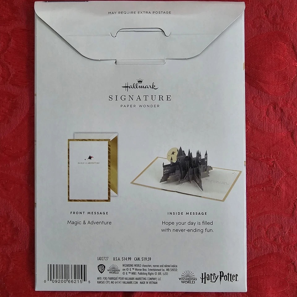 2 tarjetas de felicitación emergentes de papel de firma con sello Harry Potter, Star Wars Foto 3 de 4