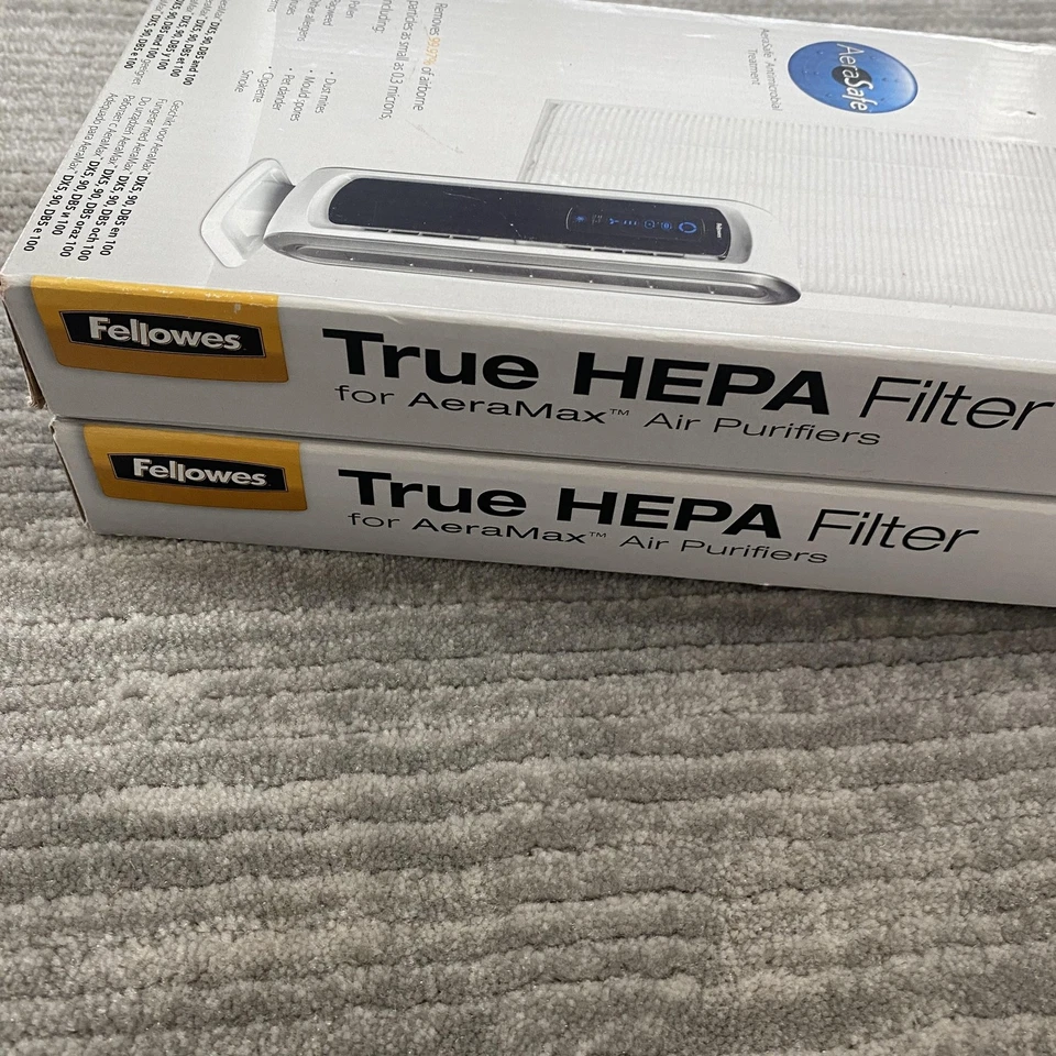 Lote de 2 filtros HEPA Fellowes AeraMax True CRC 928710 repuesto purificador de aire Foto 4 de 4